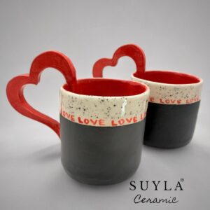 DEEPLOVE El Yapımı 2’li Seramik Kupa