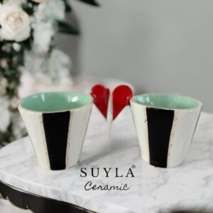 UNA El Yapımı 2’li Seramik Kupa