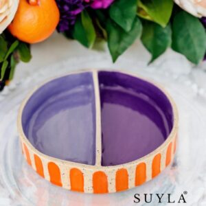 PİANO SERİES-GRAPE Seramik İki Bölmeli Sunum Tabağı
